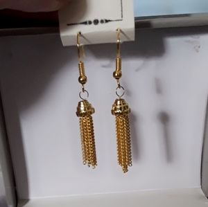 Minimal Gold Tassel earrings